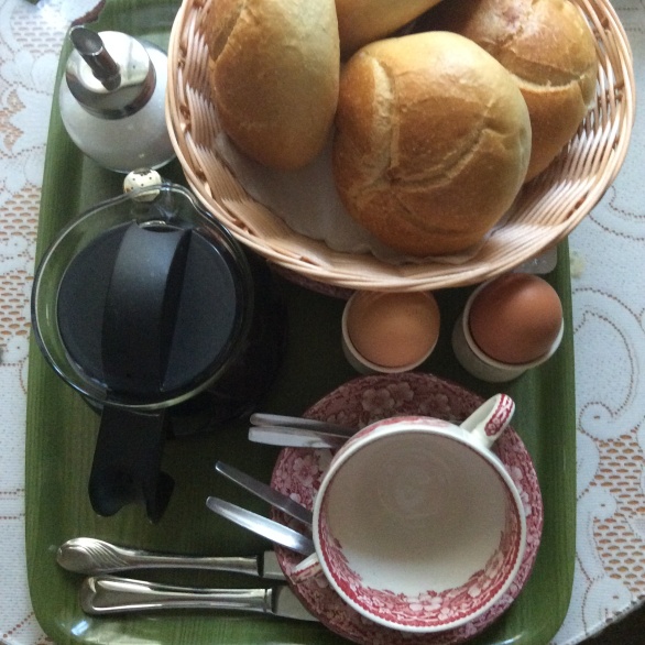 Breakfast every morning at the pension.